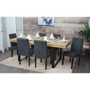 Bild 1 von 6er-Set Esszimmerstuhl Stuhl Küchenstuhl Littau ~ Textil, anthrazitgrau, dunkle Beine