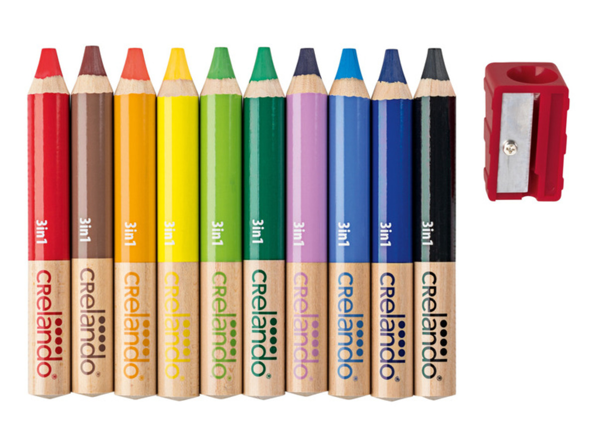 Bild 1 von crelando® Buntstifte 3 in 1, 10er