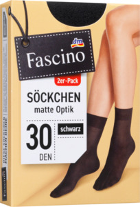 Fascino Söckchen matt schwarz onesize, 30 DEN
