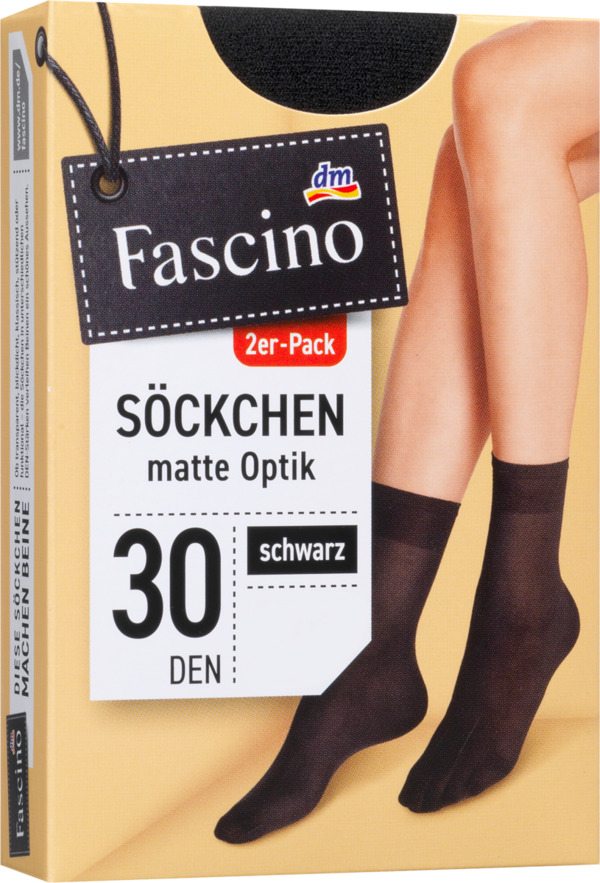 Bild 1 von Fascino Söckchen matt schwarz onesize, 30 DEN