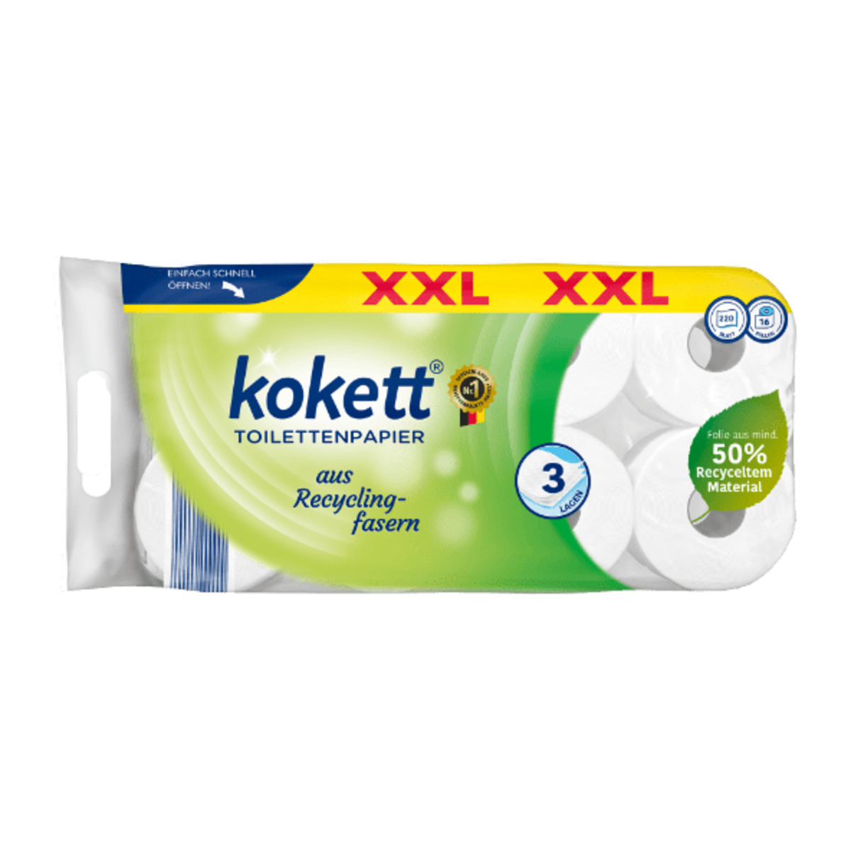 Bild 1 von KOKETT Recycling-Toilettenpapier XXL 220Blatt