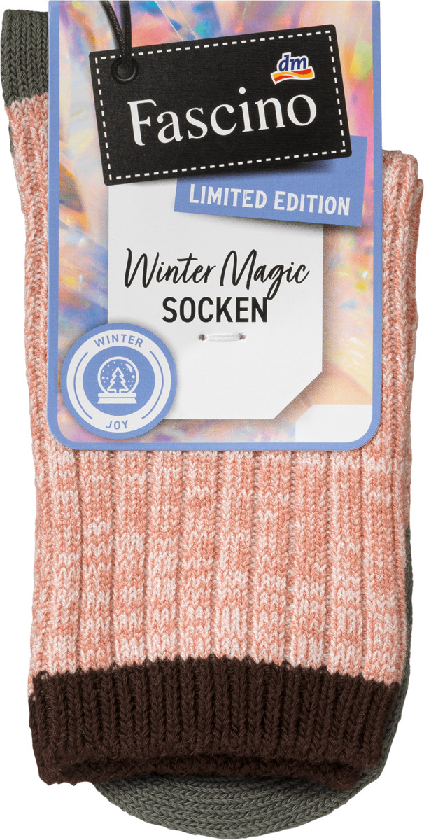 Bild 1 von Fascino Socken mit Ripp-Struktur, rosa & grün, Gr. 35-38