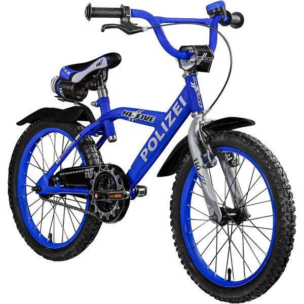 Bild 1 von Hi5 18 Zoll Kinderfahrrad Fahrrad Kinderräder 115 - 130 cm ab 5 Jahre Polizei oder Feuerwehr