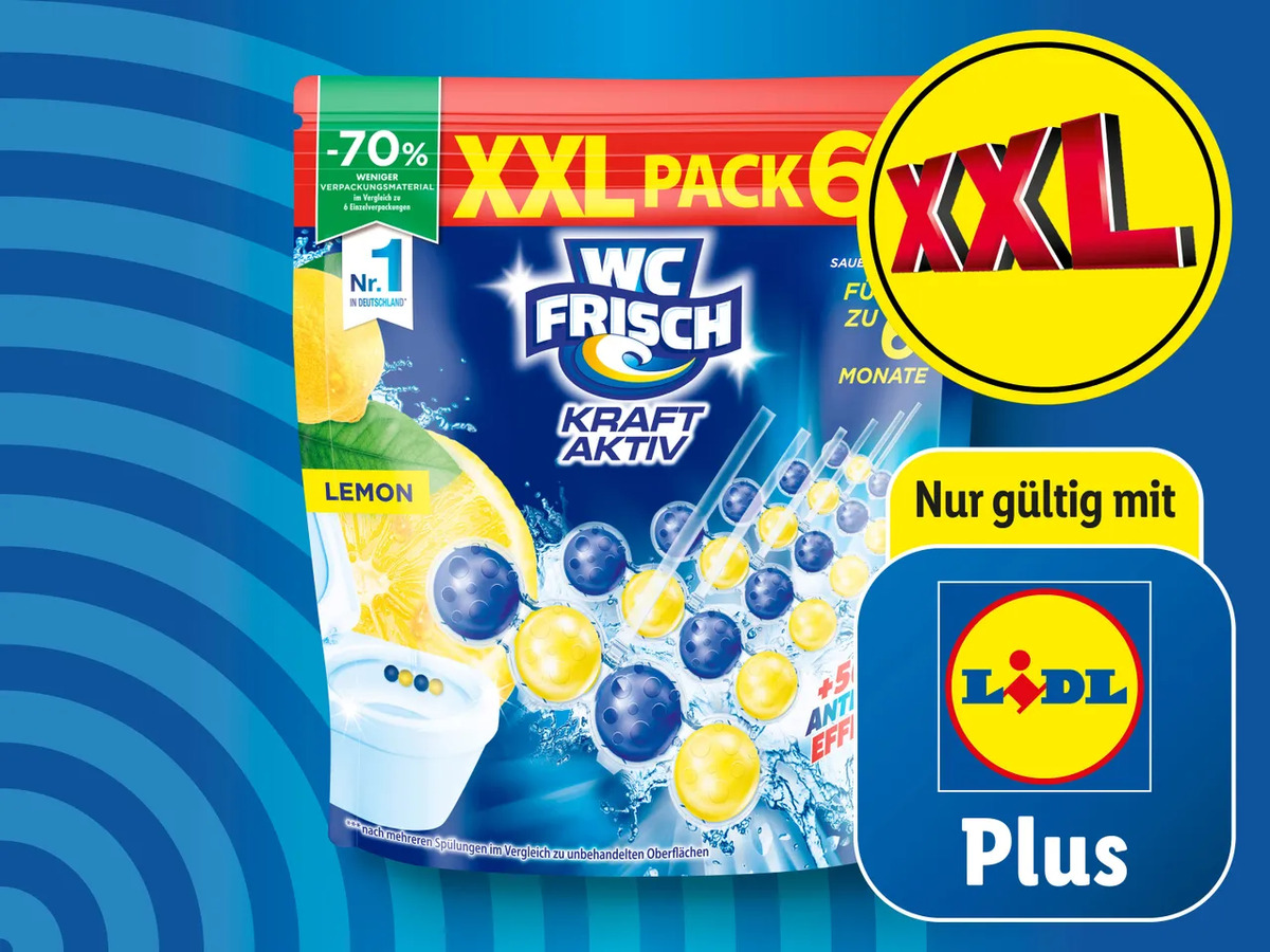 Bild 1 von WC Frisch Kraft Aktiv Duftspüler XXL, 
         6x 50 g