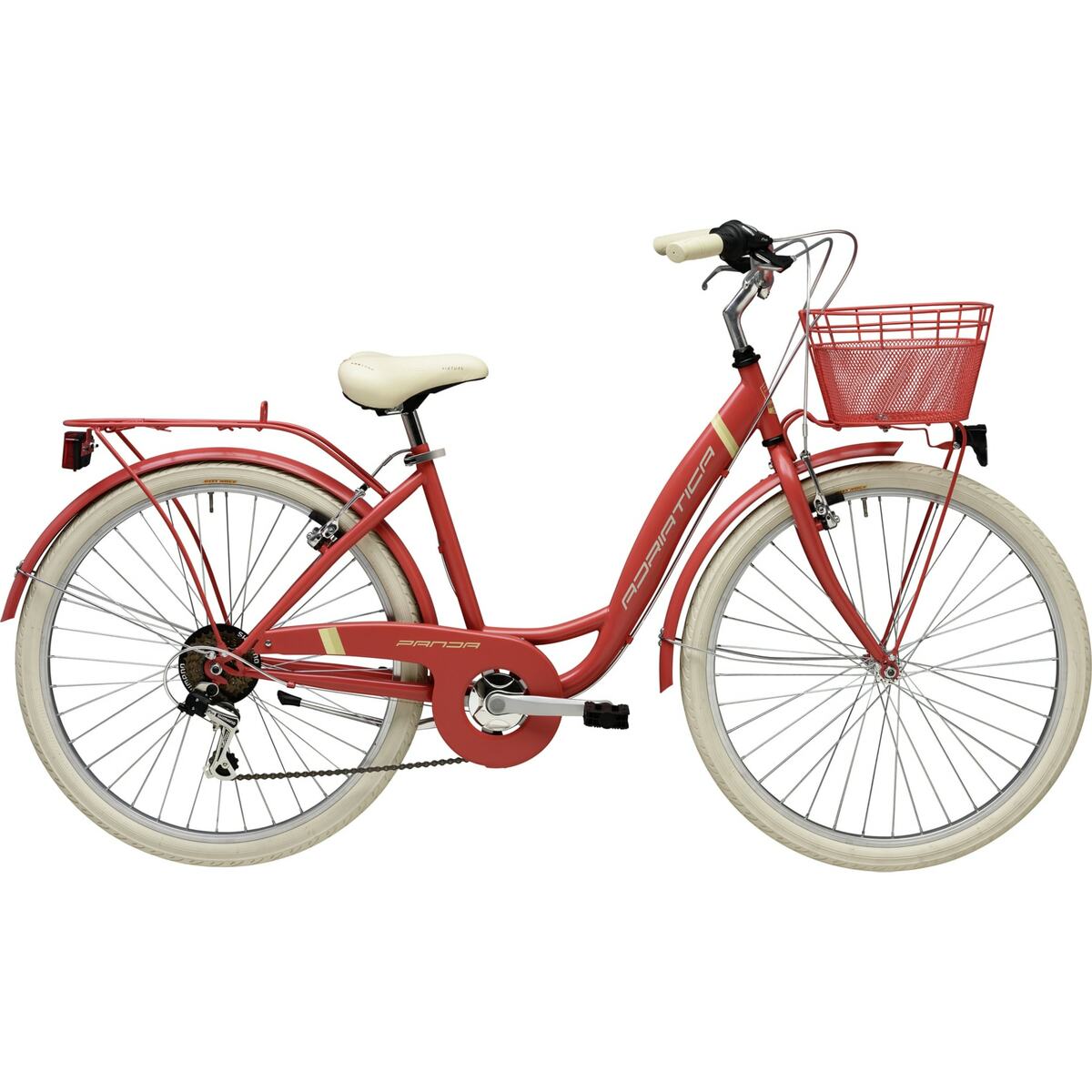 Bild 1 von Adriatica Cityfahrrad 26 Zoll PANDA Rot inkl. Korb