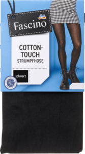 Fascino Strumpfhose cotton-touch schwarz Gr. 42/44