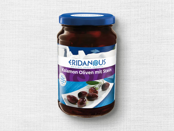 Bild 1 von Eridanous Kalamata Oliven, 
         370 ml; Abtropfgewicht: 200 g