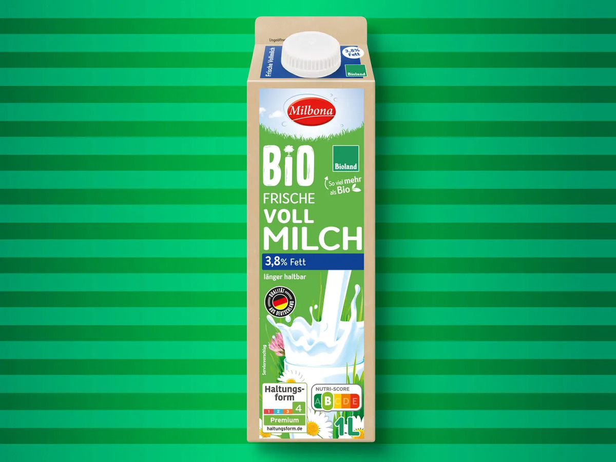 Bild 1 von Bioland Frische Vollmilch, 
         1 l