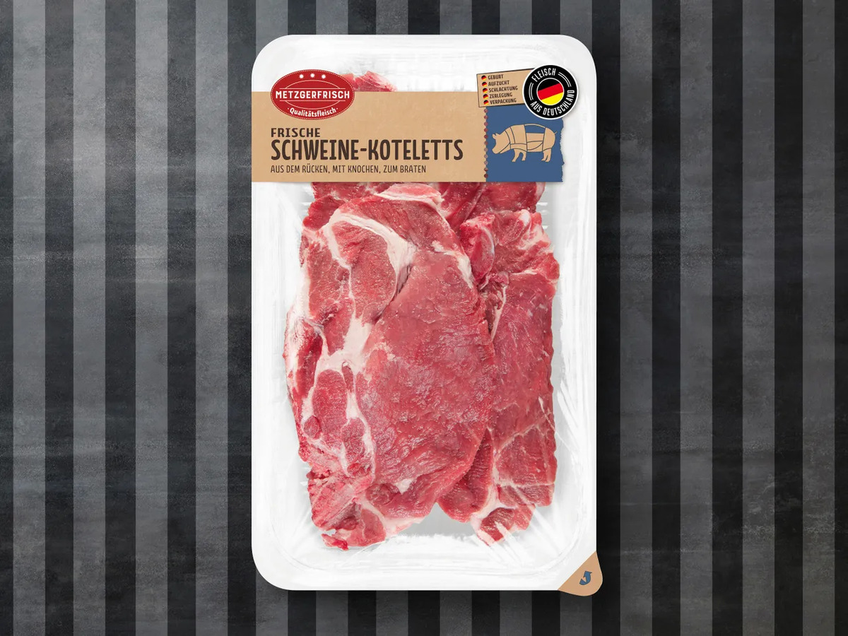Bild 1 von Metzgerfrisch Frische Schweine-Koteletts, 
         700 g