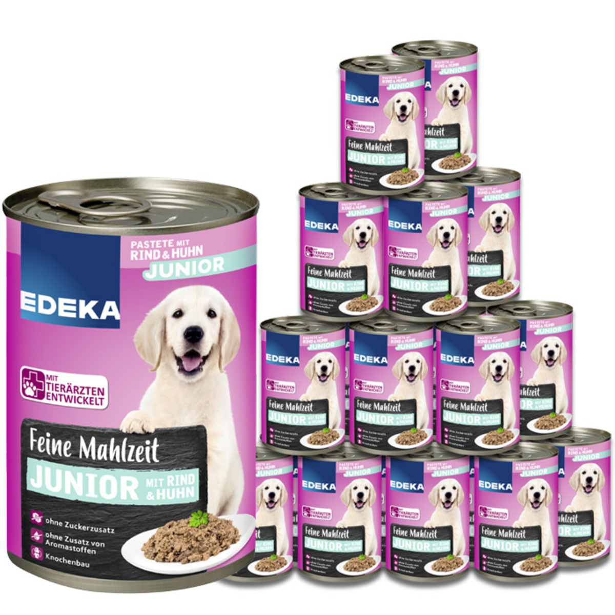 Bild 1 von EDEKA Feine Mahlzeit Junior mit Rind & Huhn 20x400g