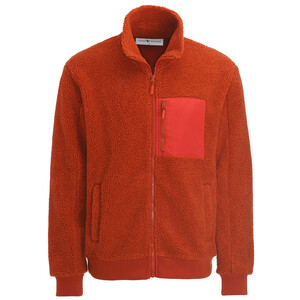 Herren Jacke aus Teddyfleece DUNKELORANGE