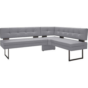 Dieter Knoll Eckbank, Graublau, Metall, Textil, 3-4-Sitzer, L-Form, 200x158 cm, Emas, Dgm, Lederauswahl, Stoffauswahl, Typenauswahl, planbar, Truhe im Sitz, mit Rückenlehne, Esszimmer, Bänke, Eckb