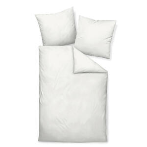 Janine Bettwäsche Giacomo, Weiß, Textil, Uni, 200x220 cm, Textiles Vertrauen - Oeko-Tex®, bügelfrei, pflegeleicht, atmungsaktiv, hautfreundlich, schadstoffgeprüft, 100% feinster Baumwollsatin mi