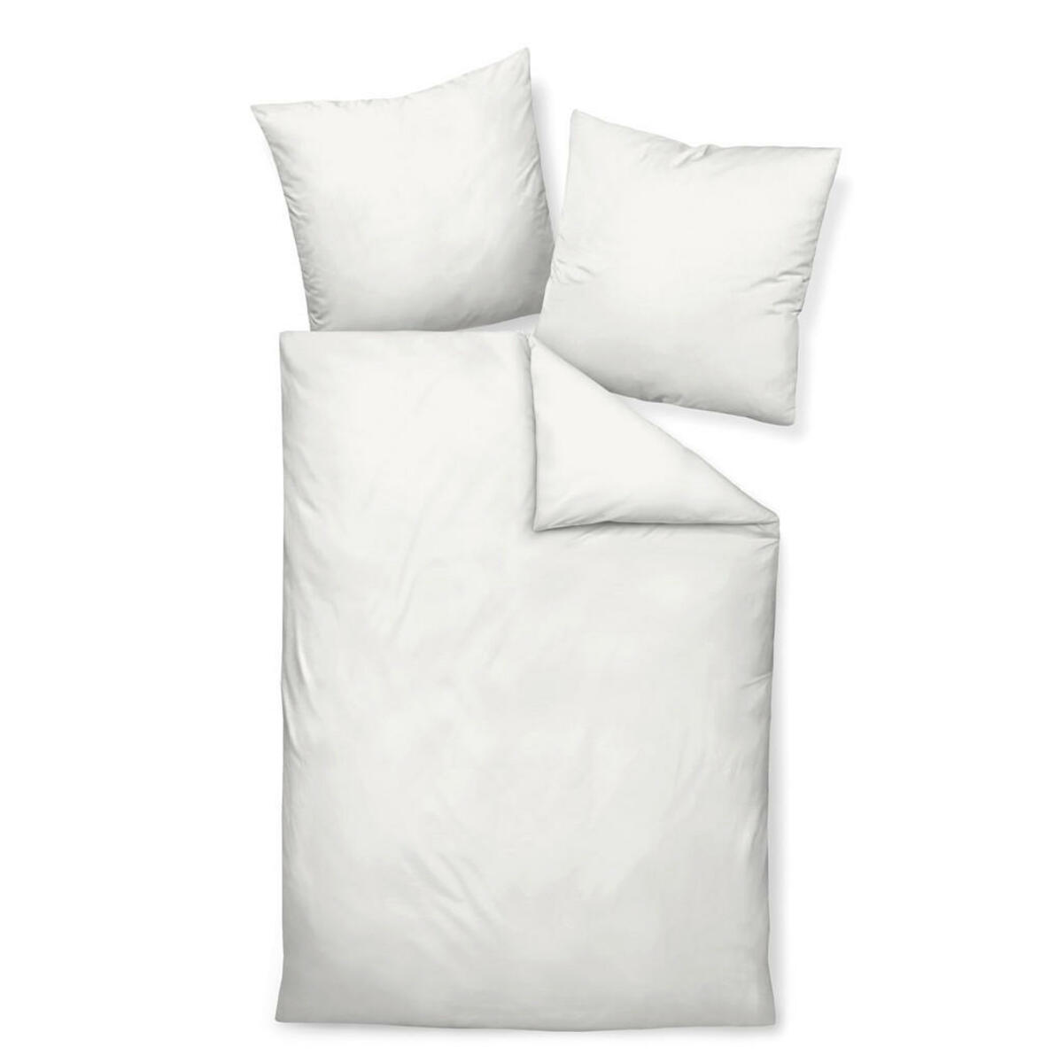 Bild 1 von Janine Bettwäsche Giacomo, Weiß, Textil, Uni, 200x220 cm, Textiles Vertrauen - Oeko-Tex®, bügelfrei, pflegeleicht, atmungsaktiv, hautfreundlich, schadstoffgeprüft, 100% feinster Baumwollsatin mi