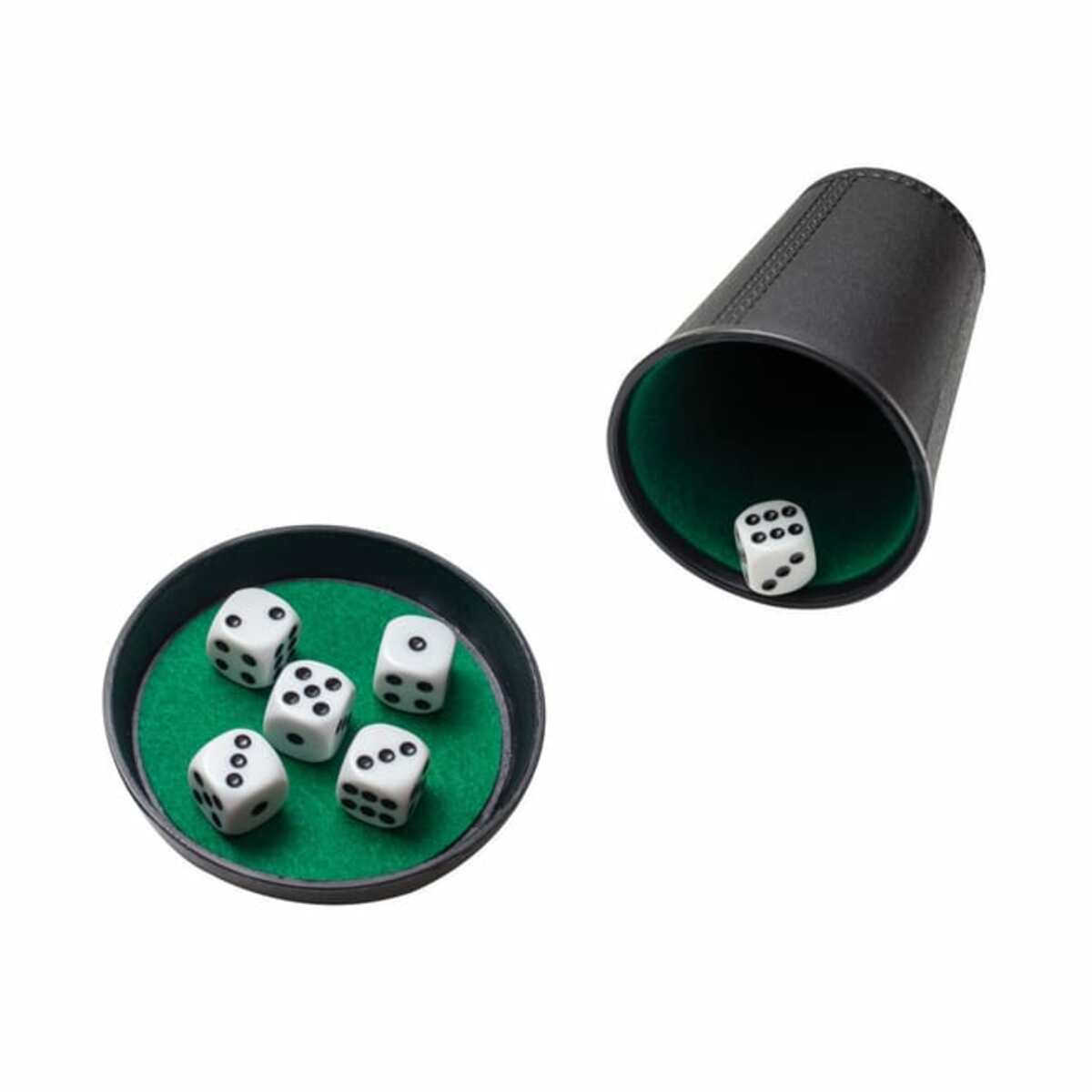 Bild 1 von W&uuml;rfelbecher Set - mit Deckel und 6 W&uuml;rfeln