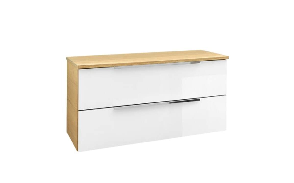 Bild 1 von Mondo - Waschtischunterschrank Arta, weiß/Halifax Eiche-Nachbildung, inkl. Kosmetikeinsatz