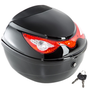 Motorradkoffer mit extragroßem Reflektor - Volumen ca. 22 Liter - schwarz