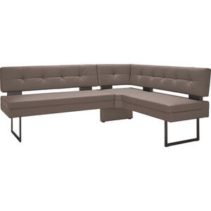 Dieter Knoll Eckbank, Braun, Metall, Textil, 3-4-Sitzer, L-Form, 200x158 cm, Emas, Dgm, Lederauswahl, Stoffauswahl, Typenauswahl, planbar, Truhe im Sitz, mit Rückenlehne, Esszimmer, Bänke, Eckbänk