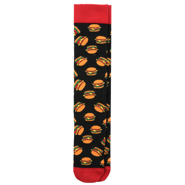 Bild 1 von 1 Paar Herren Socken mit Burger-Motiven SCHWARZ