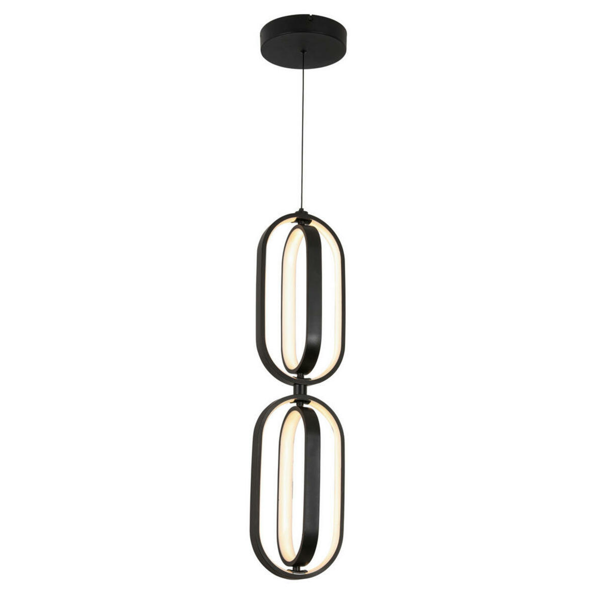 Bild 1 von Novel Led-Hängeleuchte Nima, Schwarz, Metall, Kunststoff, Uni,Uni, 200 cm, drehbar, höhenverstellbar, 3 Helligkeitsstufen, Lampen & Leuchten, Innenbeleuchtung, Hängelampen