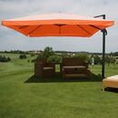 Bild 1 von Gastronomie-Ampelschirm MCW-A96, Sonnenschirm, 3x4m (Ø5m) Polyester/Alu 26kg ~ Flap, terracotta ohne Ständer