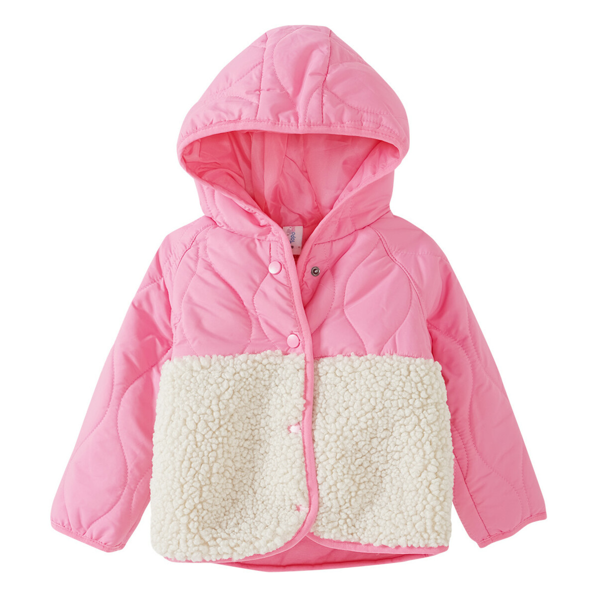 Bild 1 von Baby Steppjacke mit Teddyfell PINK / HELLBEIGE