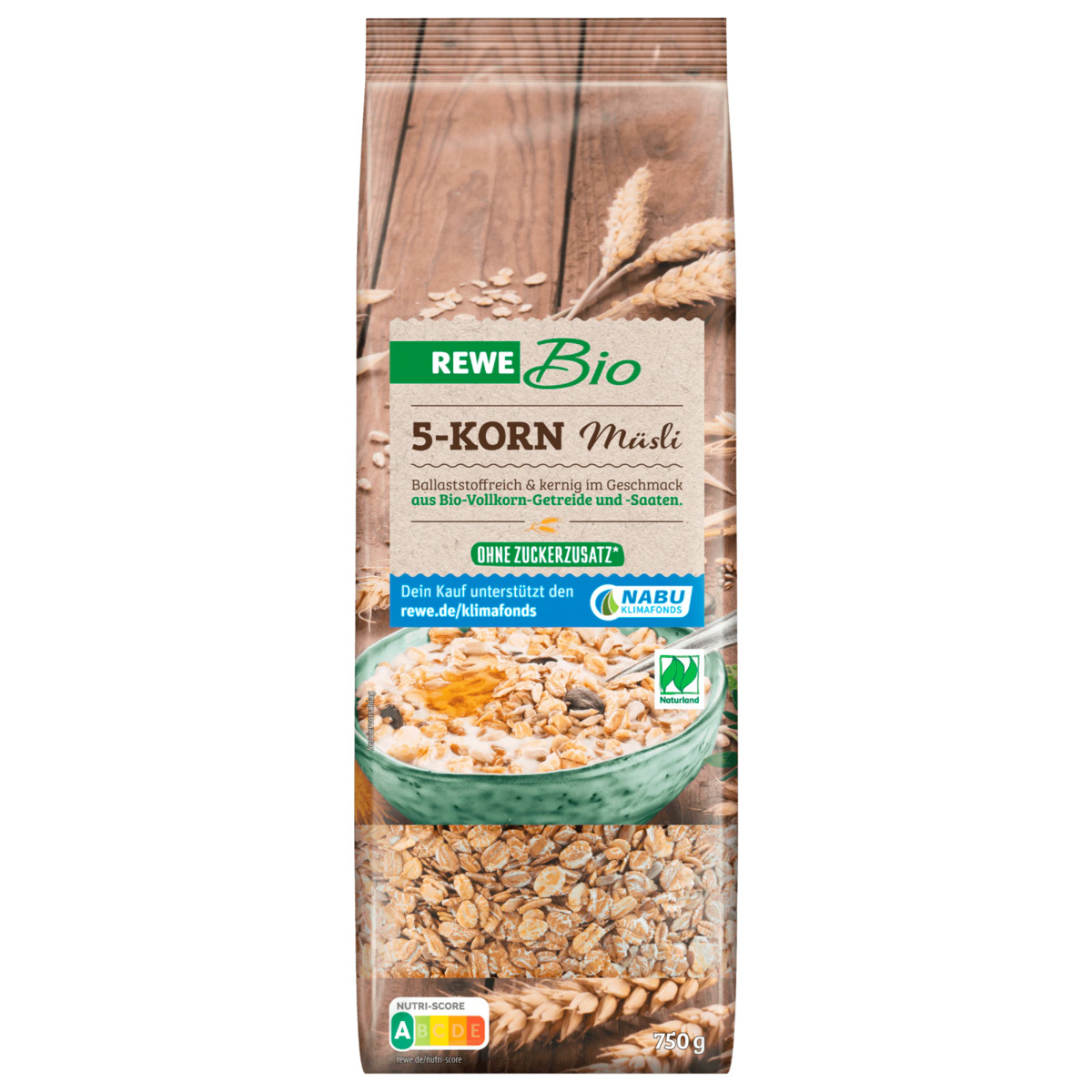 Bild 1 von REWE Bio Naturland 5 Korn Müsli 750g