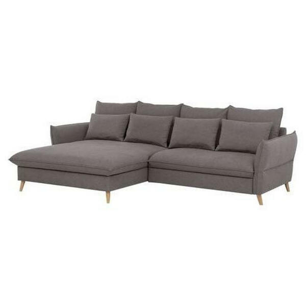 Livetastic Eckschlafsofa Hellbraun Textil Buche Vollmassiv 4