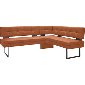 Dieter Knoll Eckbank, Braun, Orange, Metall, Textil, 3-4-Sitzer, L-Form, 200x158 cm, Emas, Dgm, Lederauswahl, Stoffauswahl, Typenauswahl, planbar, Truhe im Sitz, mit Rückenlehne, Esszimmer, Bänke,