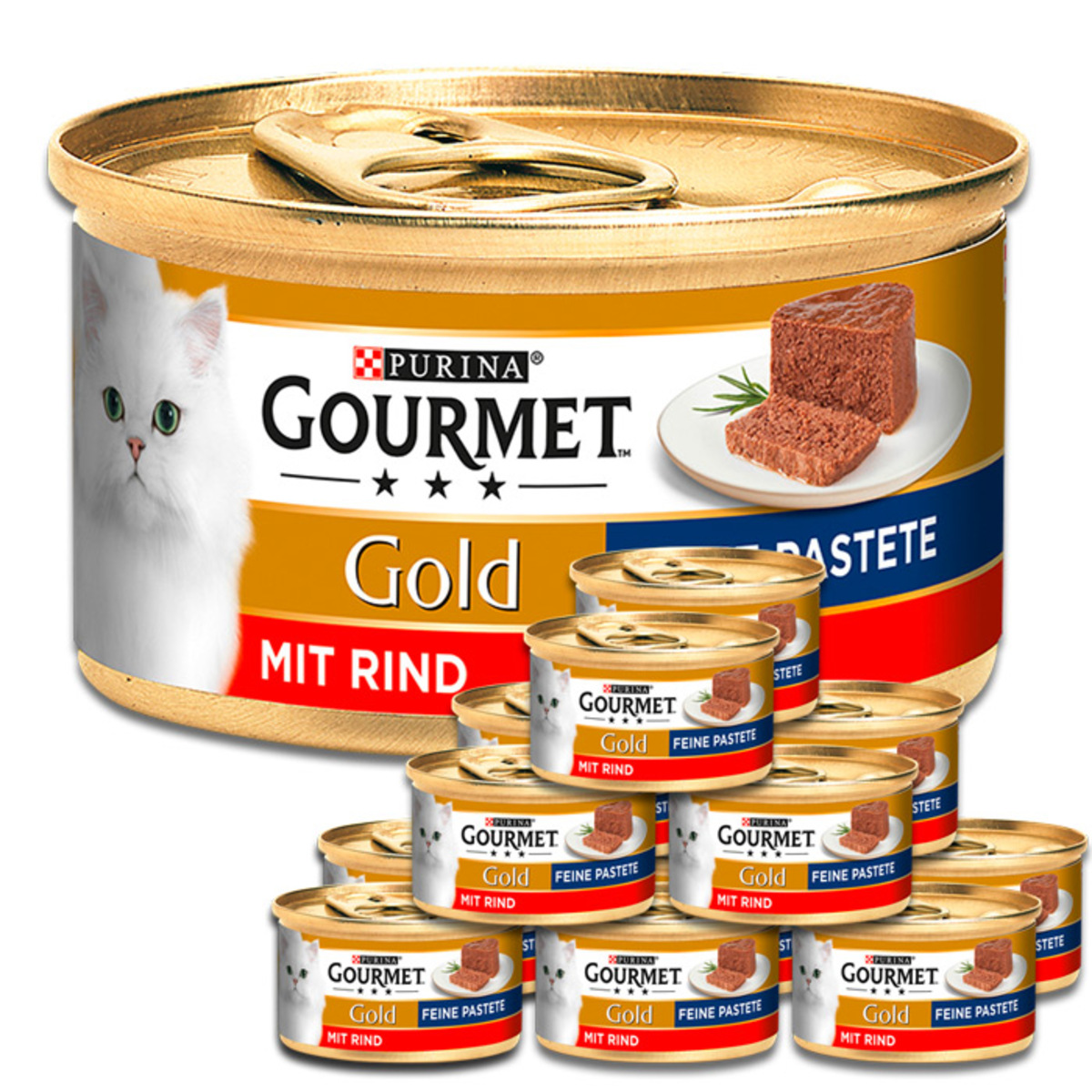 Bild 1 von Purina Gourmet Gold Feine Pastete mit Rind 12x85G