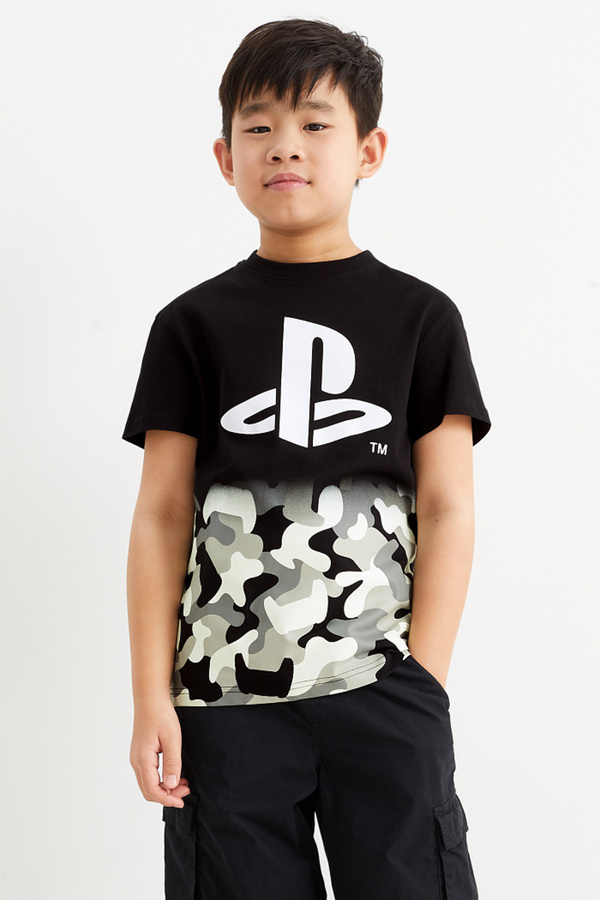 Bild 1 von C&A PlayStation-Kurzarmshirt, Schwarz, Größe: 128