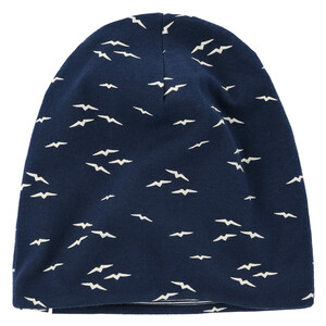 Baby Beanie mit Möwen-Allover DUNKELBLAU