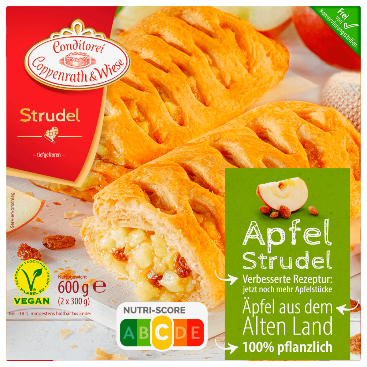 Bild 1 von Coppenrath & Wiese Apfel Strudel vegan 600g