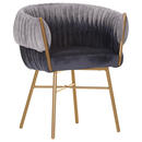 Bild 1 von Ambia Home Armlehnstuhl, Grau, Textil, Rundrohr, X-Form, 65x76x60 cm, Stoffauswahl, Esszimmer, Stühle, Esszimmerstühle, Armlehnenstühle