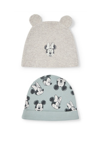 C&A Multipack 2er-Disney-Baby-Mütze, Grau, Größe: 46-47