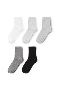 C&A Multipack 5er-Socken, Grau, Größe: 35-38