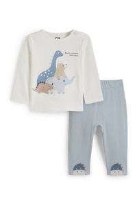 C&A Tiere-Baby-Pyjama-2 teilig, Blau, Größe: 62