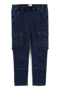 C&A Cargo Jeans-Tapered Fit-LYCRA®, Blau, Größe: XS
