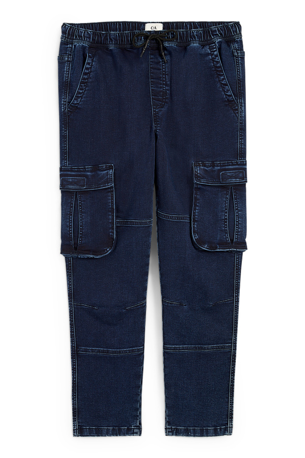 Bild 1 von C&A Cargo Jeans-Tapered Fit-LYCRA®, Blau, Größe: XS