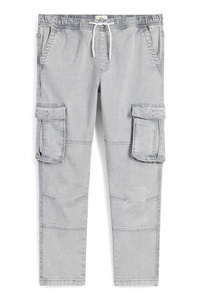 C&A Cargo Jeans-Tapered Fit, Grau, Größe: XS