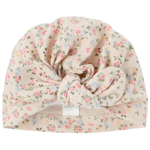 Baby Mütze mit Blümchen-Print BEIGE