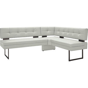 Dieter Knoll Eckbank, Hellgrau, Metall, Textil, 3-4-Sitzer, L-Form, 200x158 cm, Emas, Dgm, Lederauswahl, Stoffauswahl, Typenauswahl, planbar, Truhe im Sitz, mit Rückenlehne, Esszimmer, Bänke, Eckb