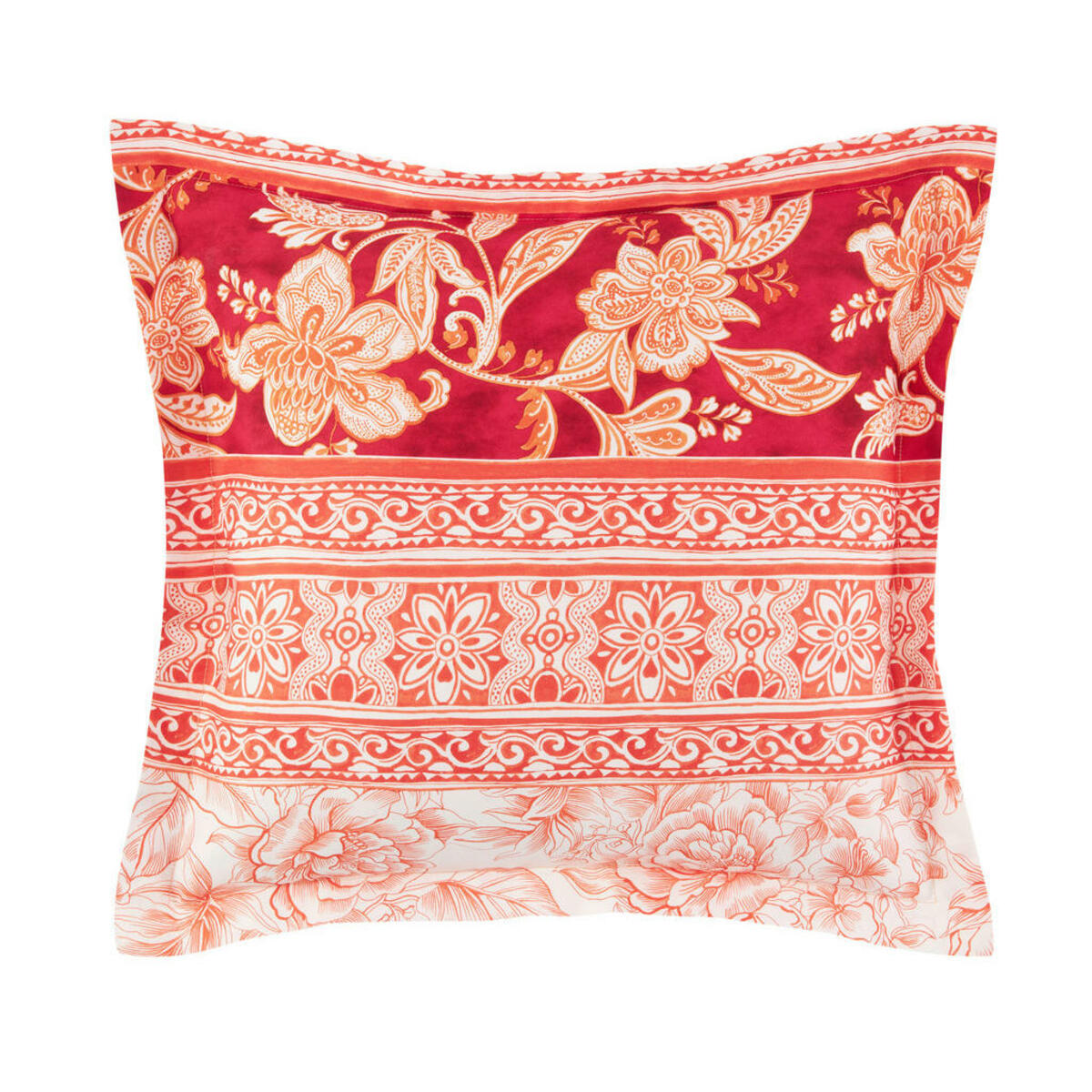 Bild 1 von Bassetti Kissenhülle Capodimonte, Orange, Textil, Blume, quadratisch, 60x60 cm, Textiles Vertrauen - Oeko-Tex®, hochwertige Qualität, Wohntextilien, Kissen, Kissenbezüge