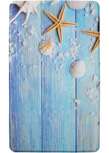 Badematte mit Memory Schaum, 1 (Vorleger für Stand-WC 45/50 cm), Blau