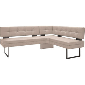 Dieter Knoll Eckbank, Creme, Metall, Textil, 3-4-Sitzer, L-Form, 200x158 cm, Emas, Dgm, Lederauswahl, Stoffauswahl, Typenauswahl, planbar, Truhe im Sitz, mit Rückenlehne, Esszimmer, Bänke, Eckbänk
