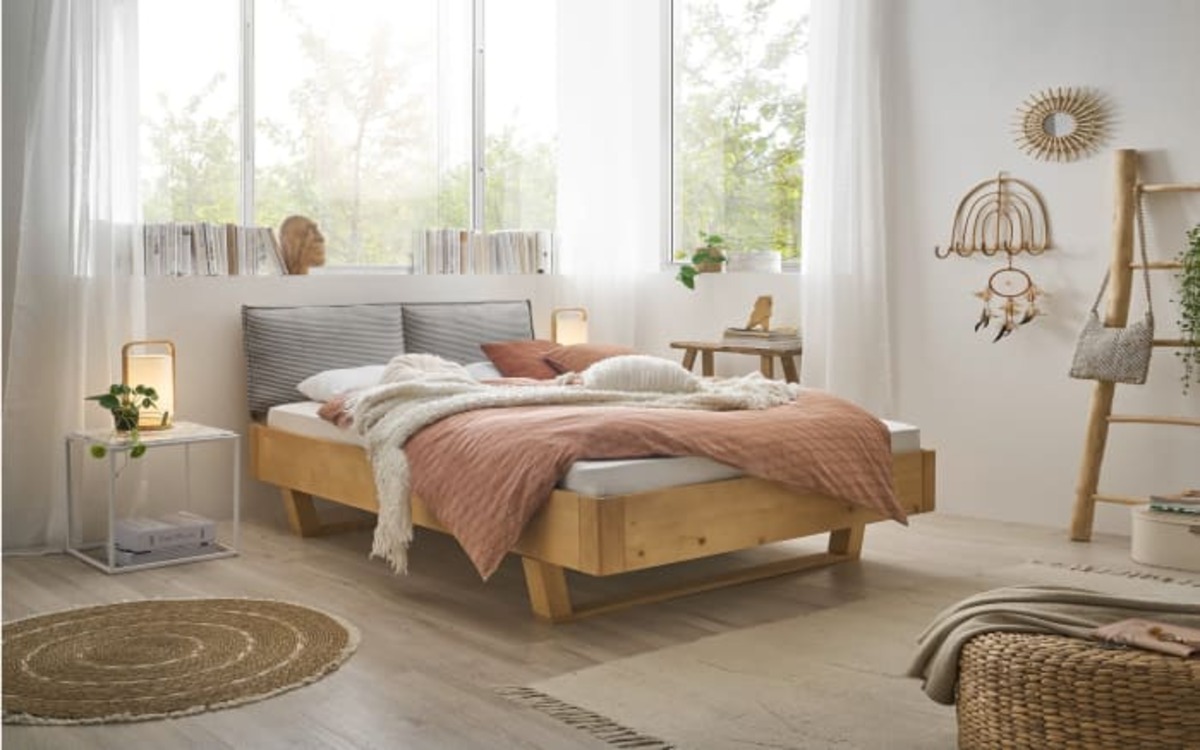 Bild 1 von Massivholzbett Andria, Fichte massiv, 140 x 200 cm