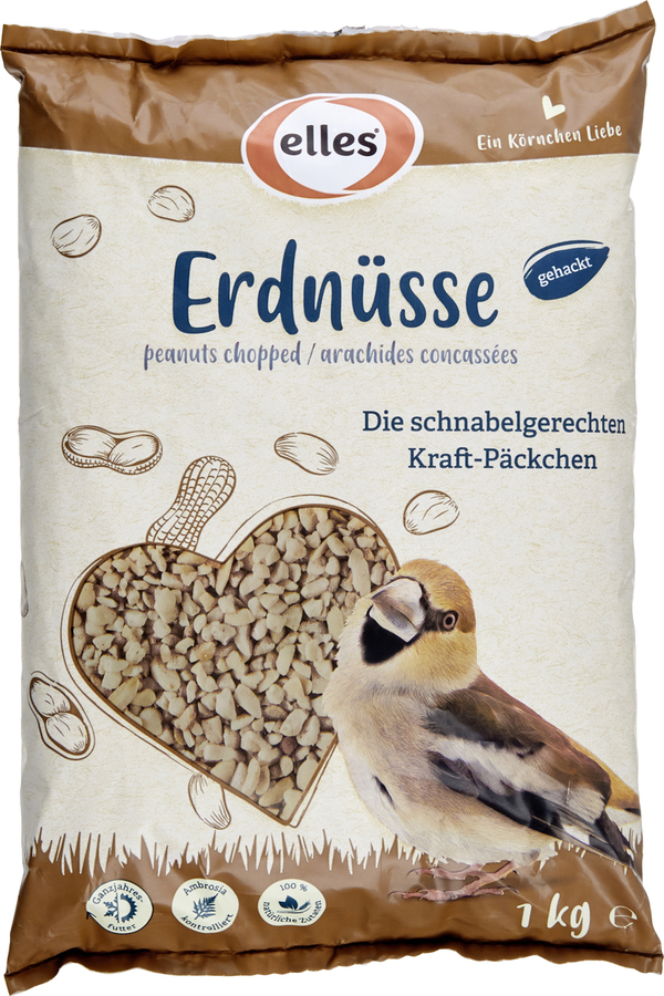 Bild 1 von Elles Wildvogelfutter Erdnusskerne gehackt 1 kg