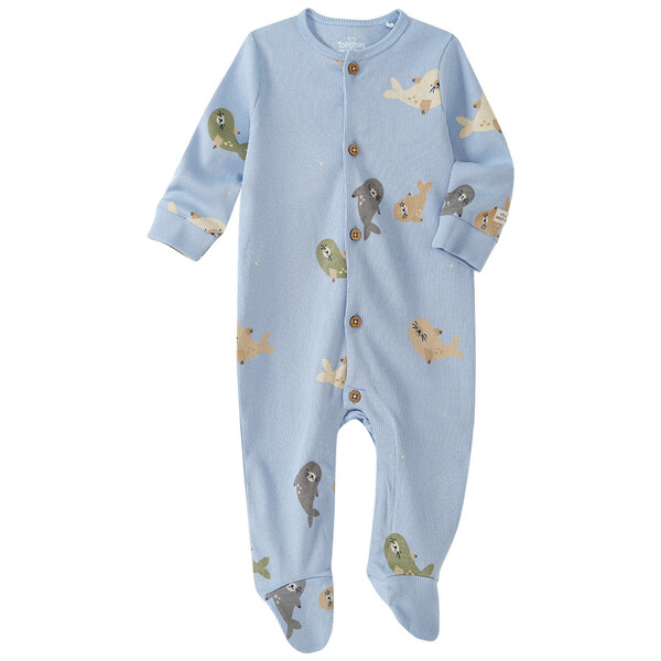 Bild 1 von Baby Schlafanzug mit Allover-Print HELLBLAU