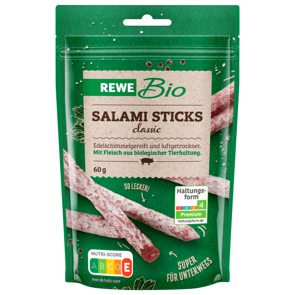 Bild 1 von REWE Bio Salamisticks classic 60g
