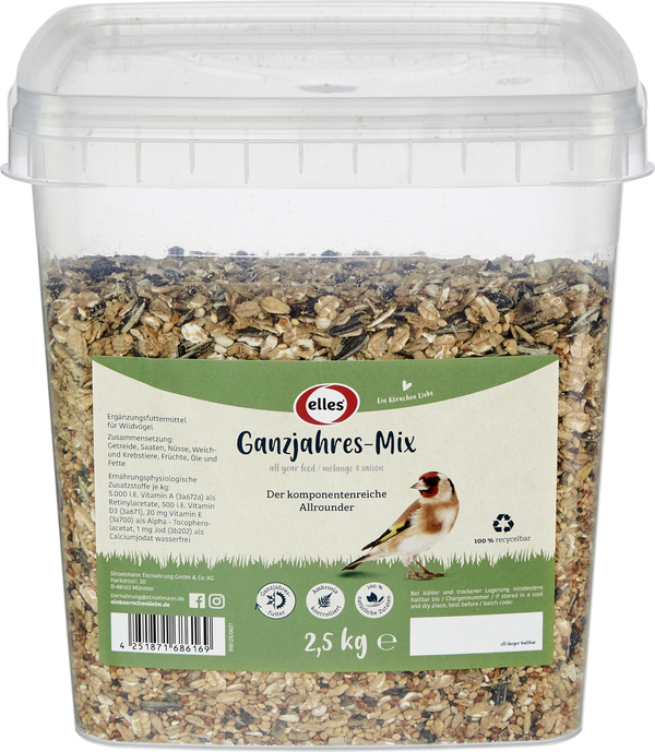 Bild 1 von Elles Wildvogelfutter Ganzjahres-Mix 2,5 kg